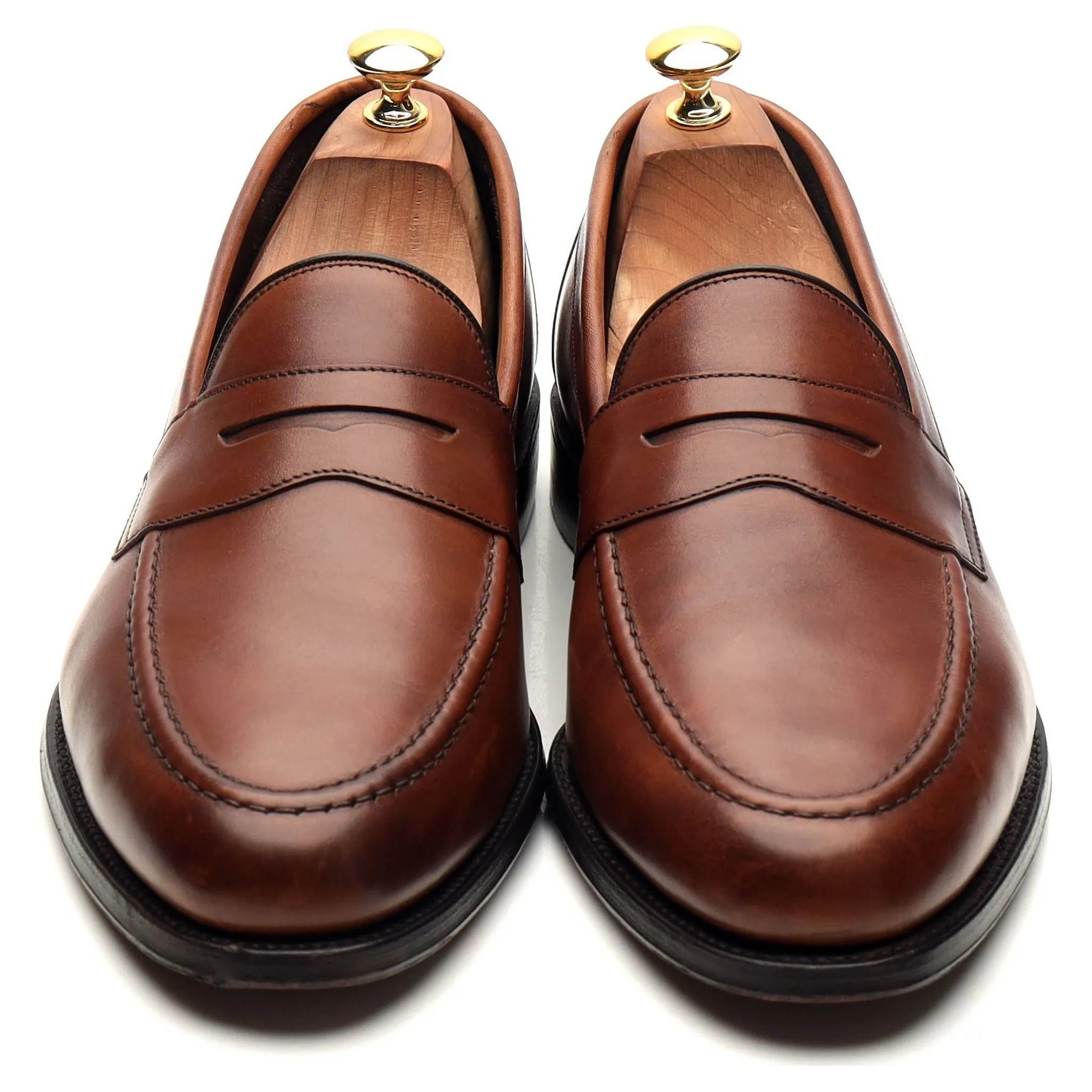 1880 'Hornbeam' Brown Leather Loafers UK 9.5 F