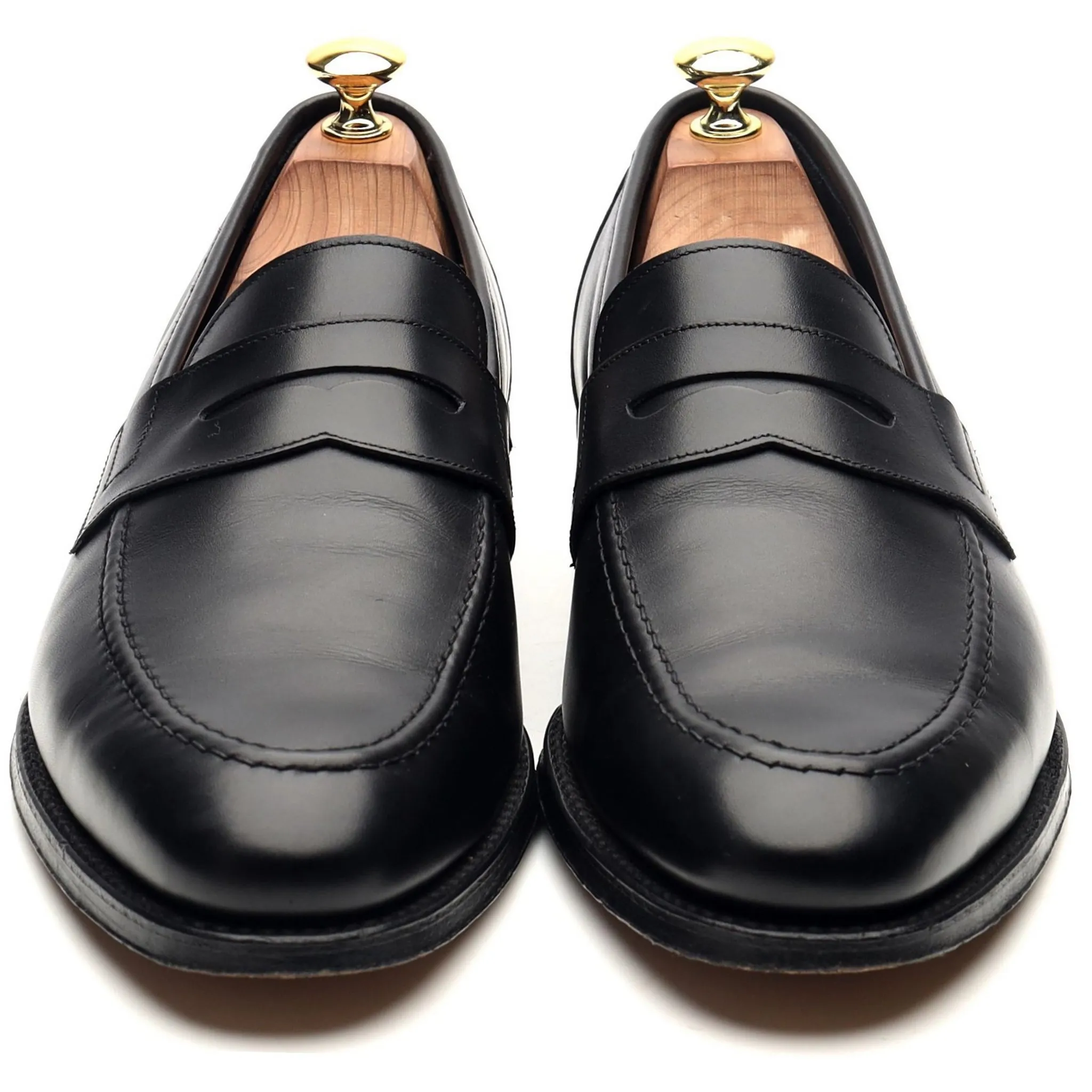 1880 Legacy 'Anson' Black Leather Loafers UK 8.5 F