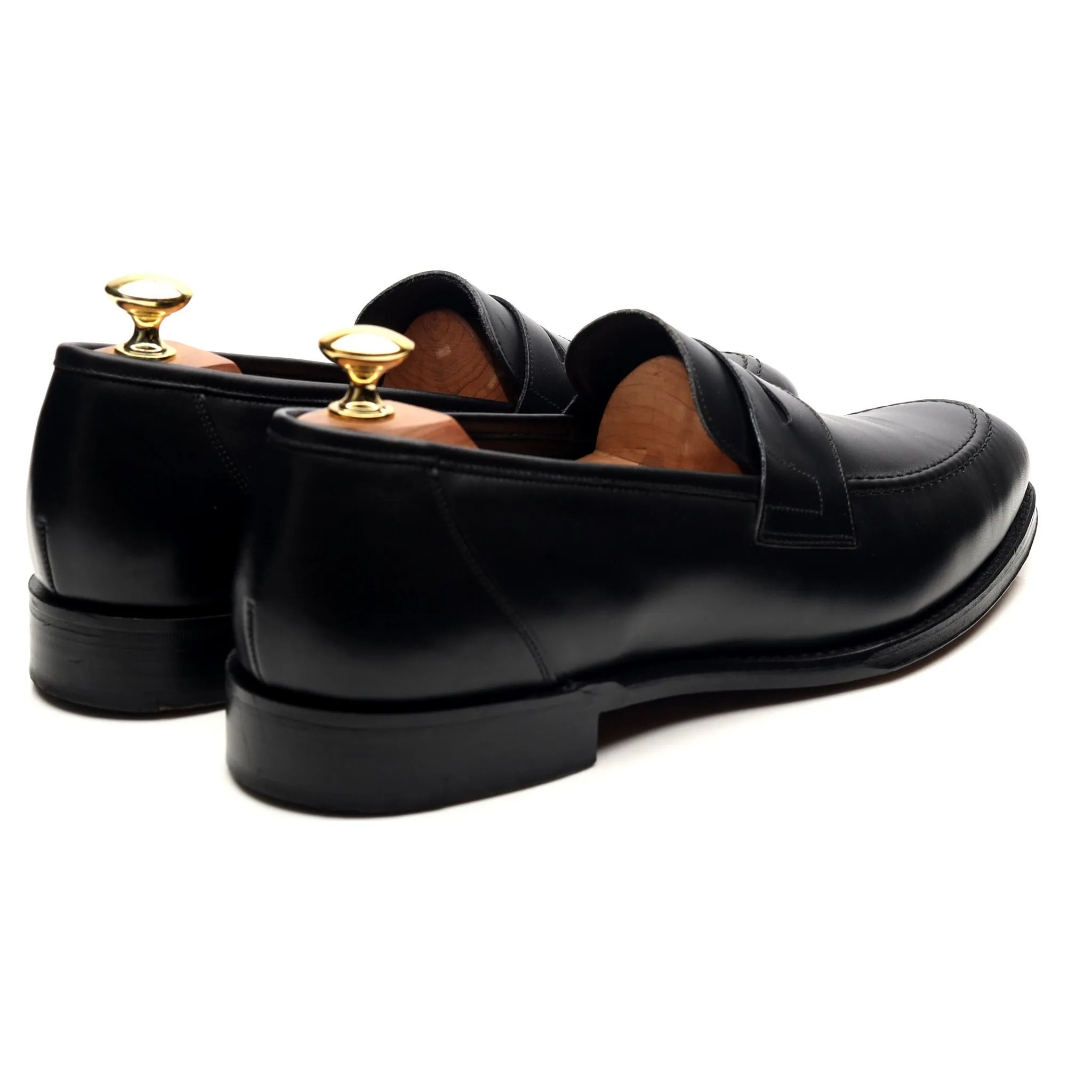 1880 Legacy 'Anson' Black Leather Loafers UK 8.5 F