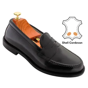 6 CM / 2.36 Inches CMR CHAMARIPA Elevator Shoes - Elevate Your Style with Height Increasing Loafer Shoes - Black Shell Cordovan Penny Loafers