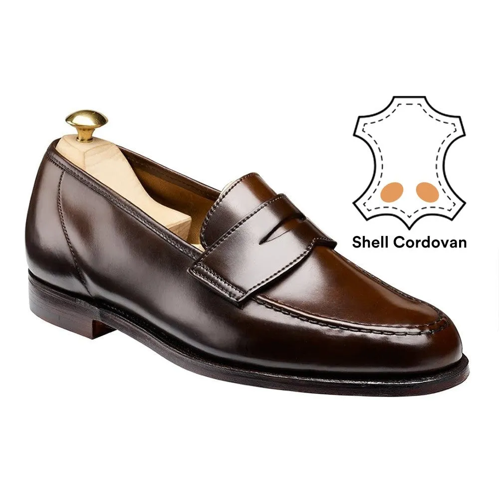 6CM/2.36 Inches CMR CHAMARIPA CMR CHAMARIPA Men's Dark Brown Cordovan Penny Loafers