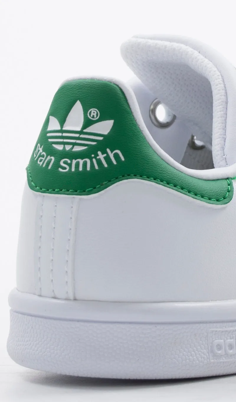 ADIDAS ORIGINAL STAN SMITH Sneakers bambino bianco/verde in pelle