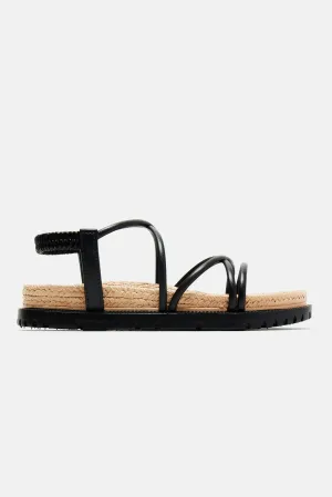 Alaia Flat Sandals - Black