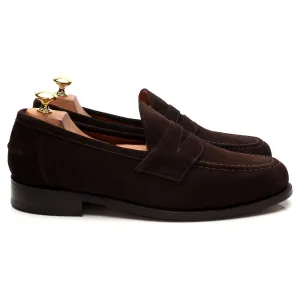 'Aldwych' Dark Brown Suede Loafers UK 10 F