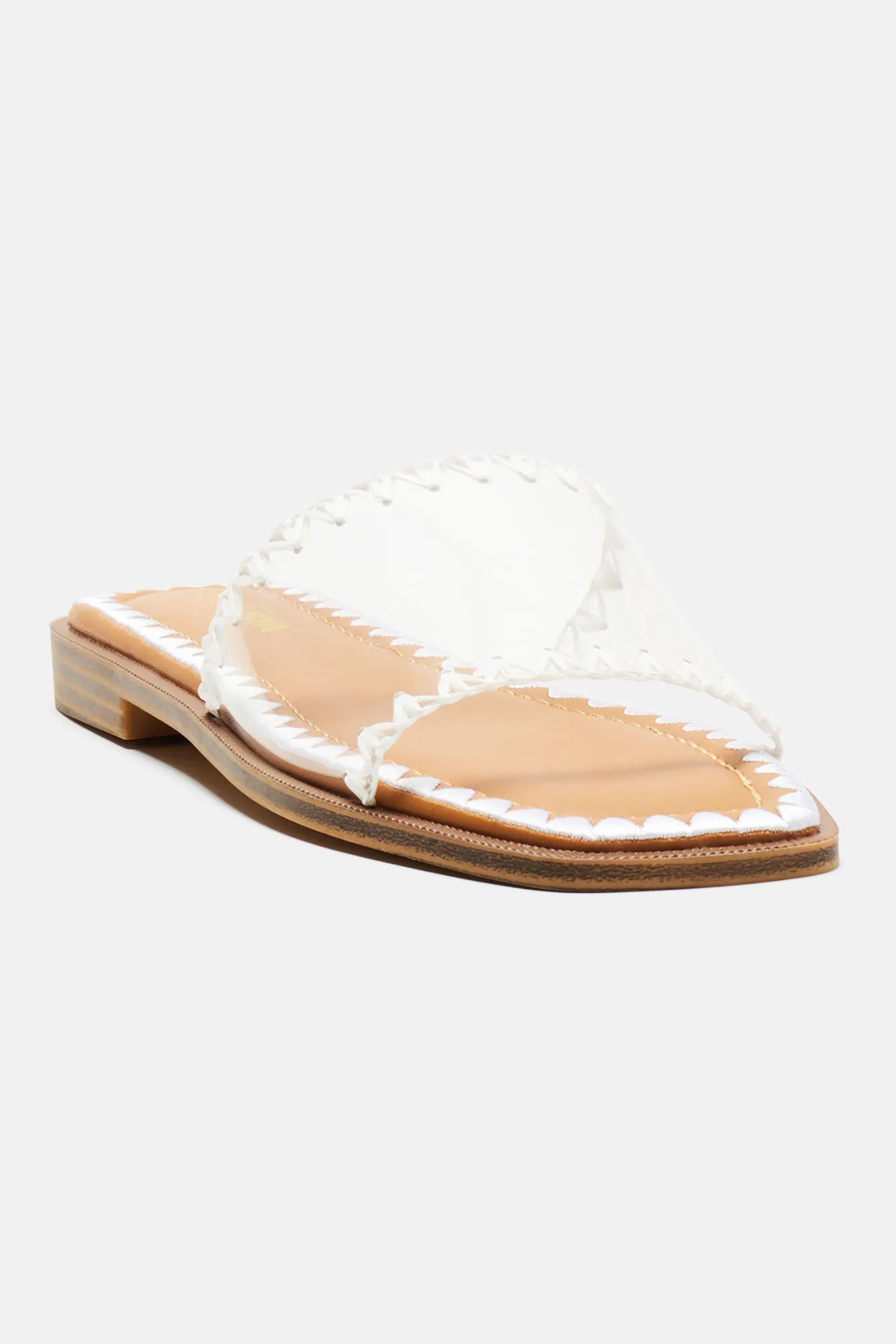 Alexia Flat Sandals - White