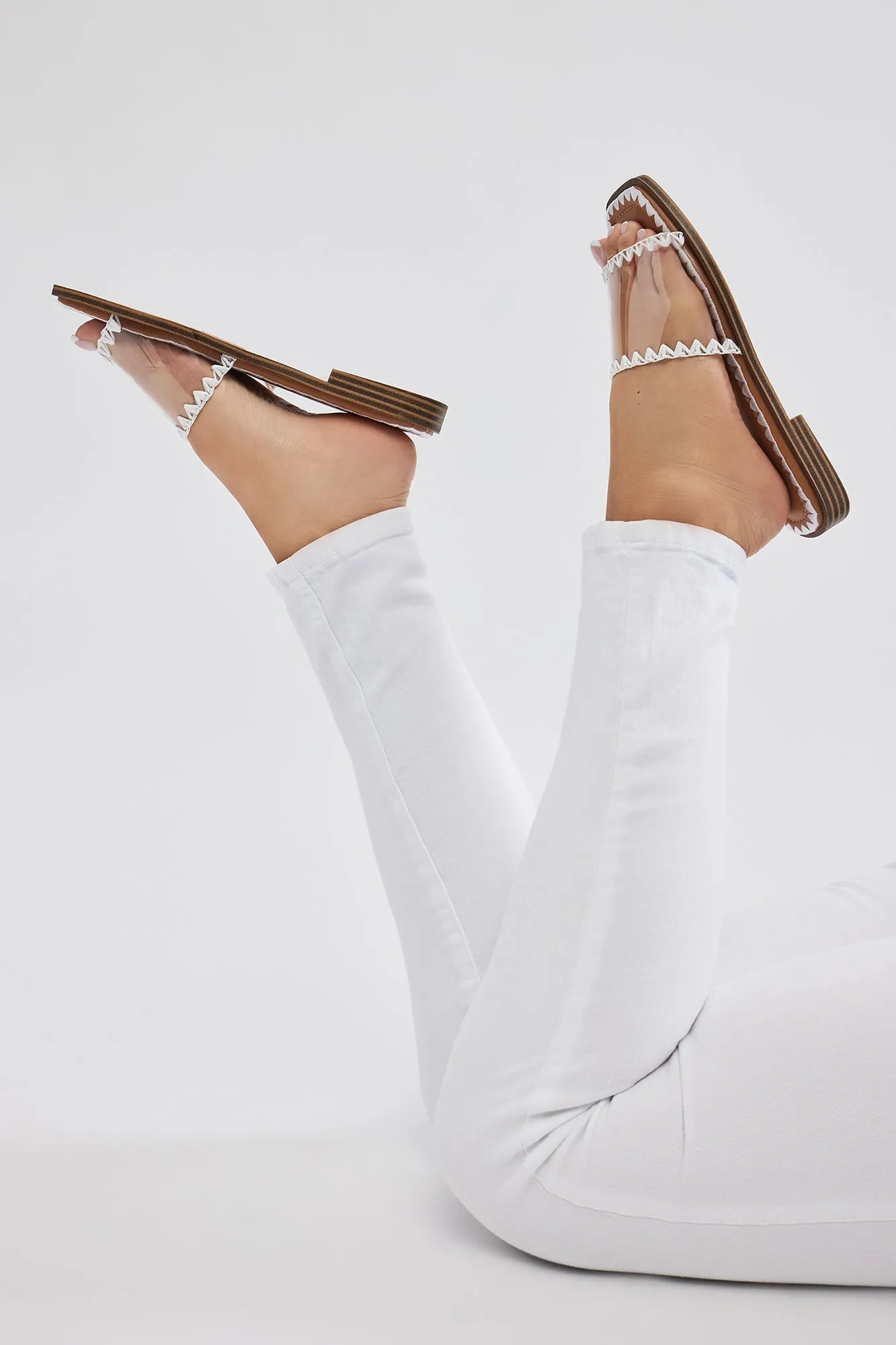 Alexia Flat Sandals - White