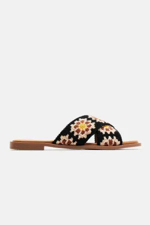 Always Cool Flat Sandals - Black/combo