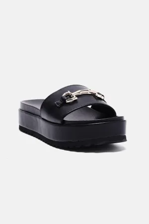 Always Fair Platform Sandals - Black