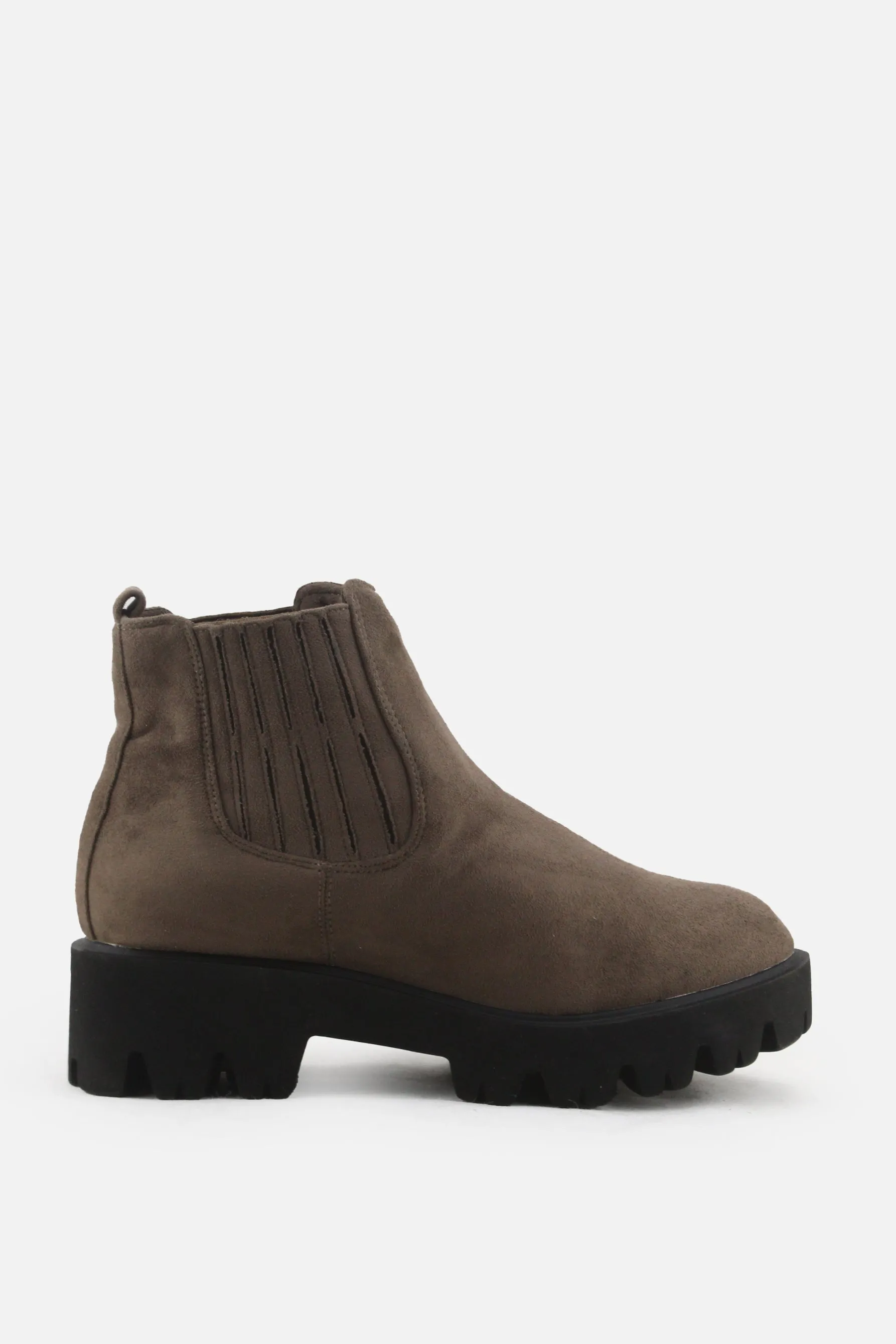 Amor Amore Stretchable Block Ankle Boots | Suede