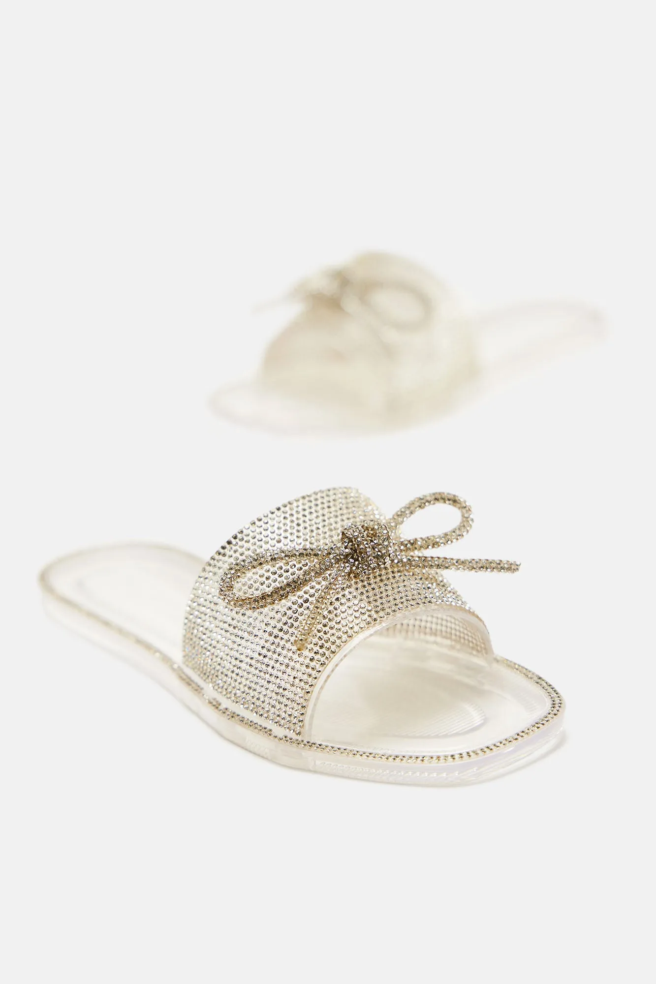 Amozae-Always Sweet Embellished Sandals - Clear