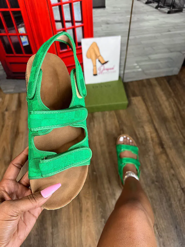 Amozae-Velcro Flat Sandals