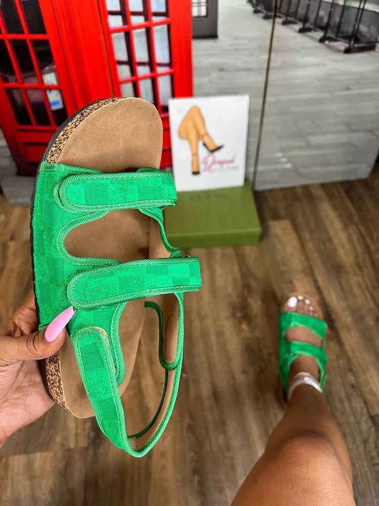 Amozae-Velcro Flat Sandals