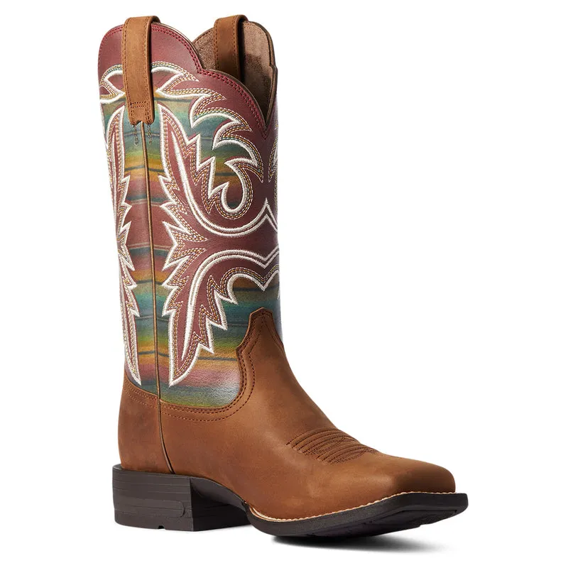 'Ariat' Women's Lonestar Square Toe - Tan / Serape