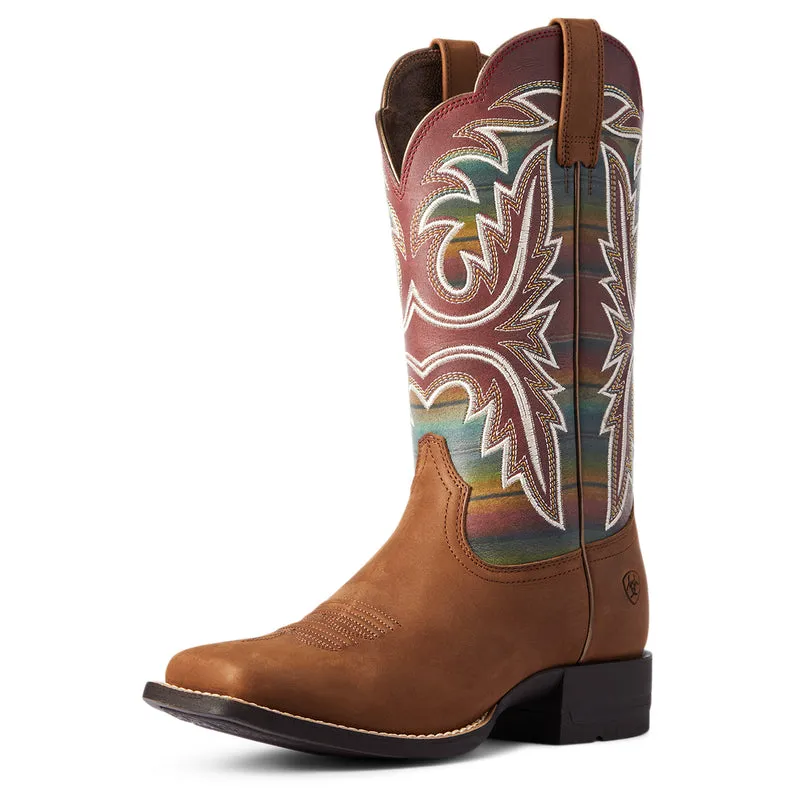 'Ariat' Women's Lonestar Square Toe - Tan / Serape