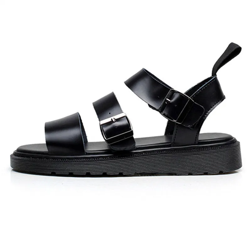 Asphalt Flat Sandals