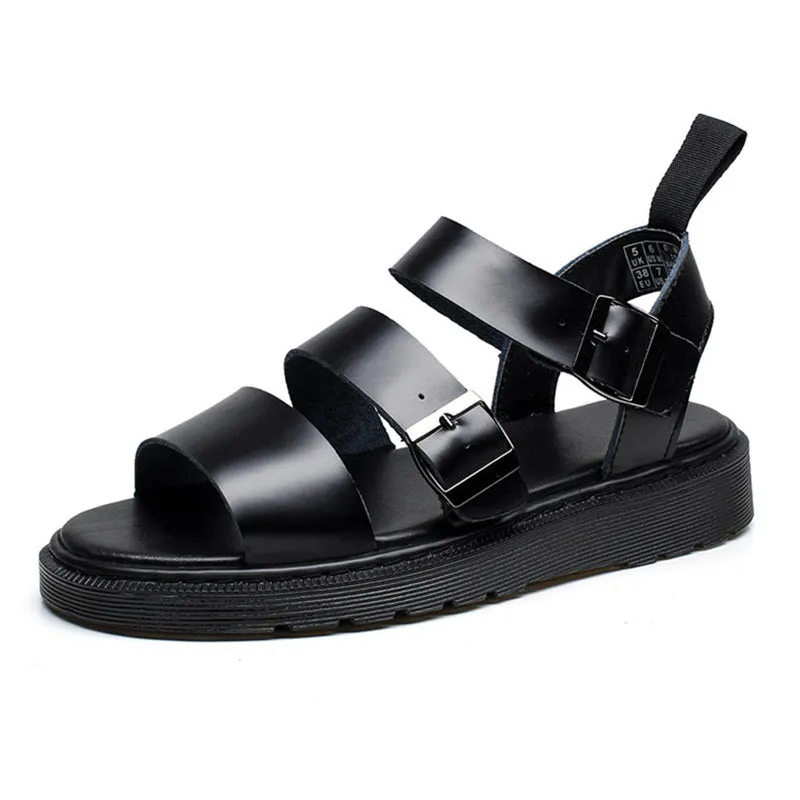 Asphalt Flat Sandals