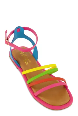 Asymmetrical Strappy Flat Sandals