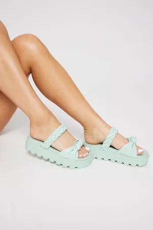 Audrina Flat Sandals - Mint