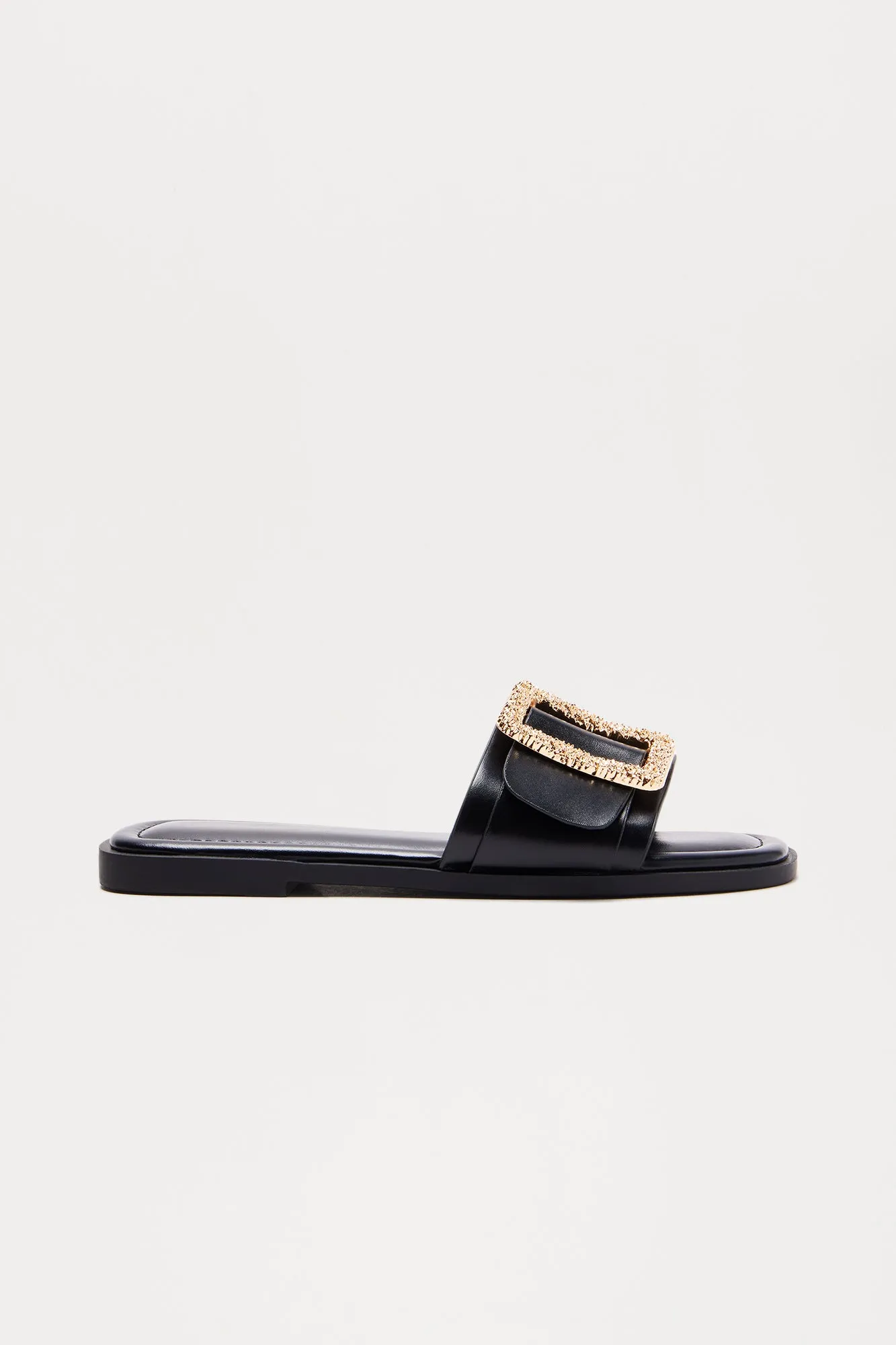 August Buckle Sandals - Black
