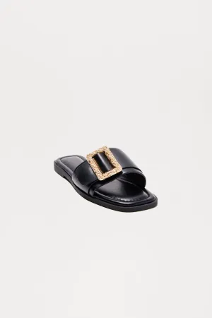 August Buckle Sandals - Black