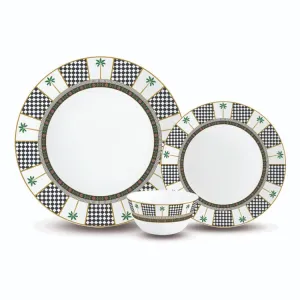 Aurus Series 27 Pieces Arabia Opalware Dinner Set, Family of 6