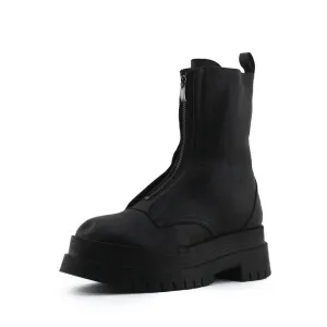 Bershka Zipper Ankle Boots | 100% Authentic Leather