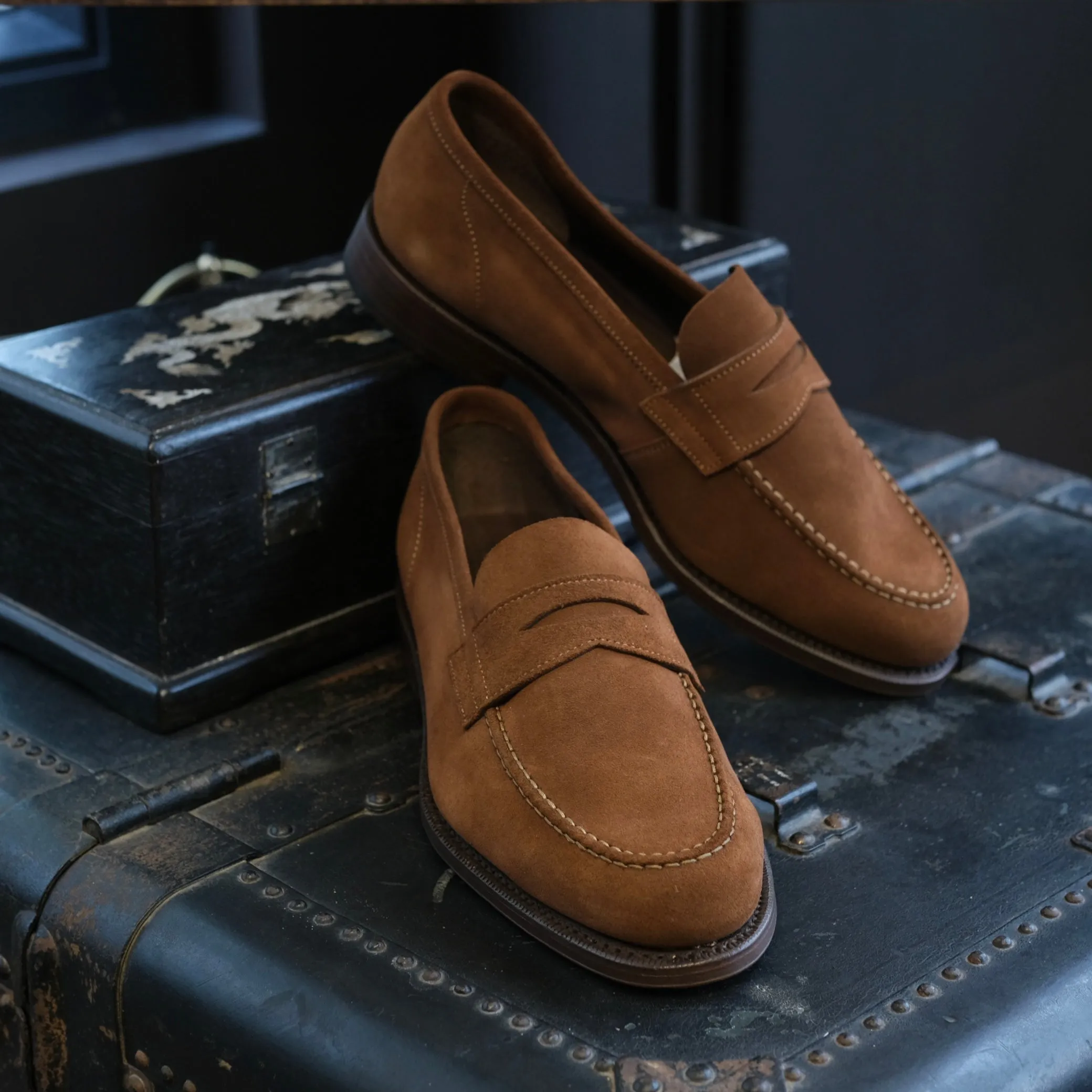 Berwick1707 Suede Unlined Penny Loafer