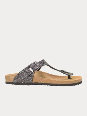 Biochic Women Shimmery Flat Sandals