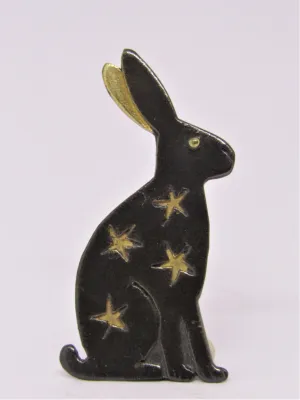 Black Hare Brooch by Penny Williams