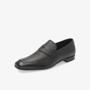 Black Penny Square Toe Loafers