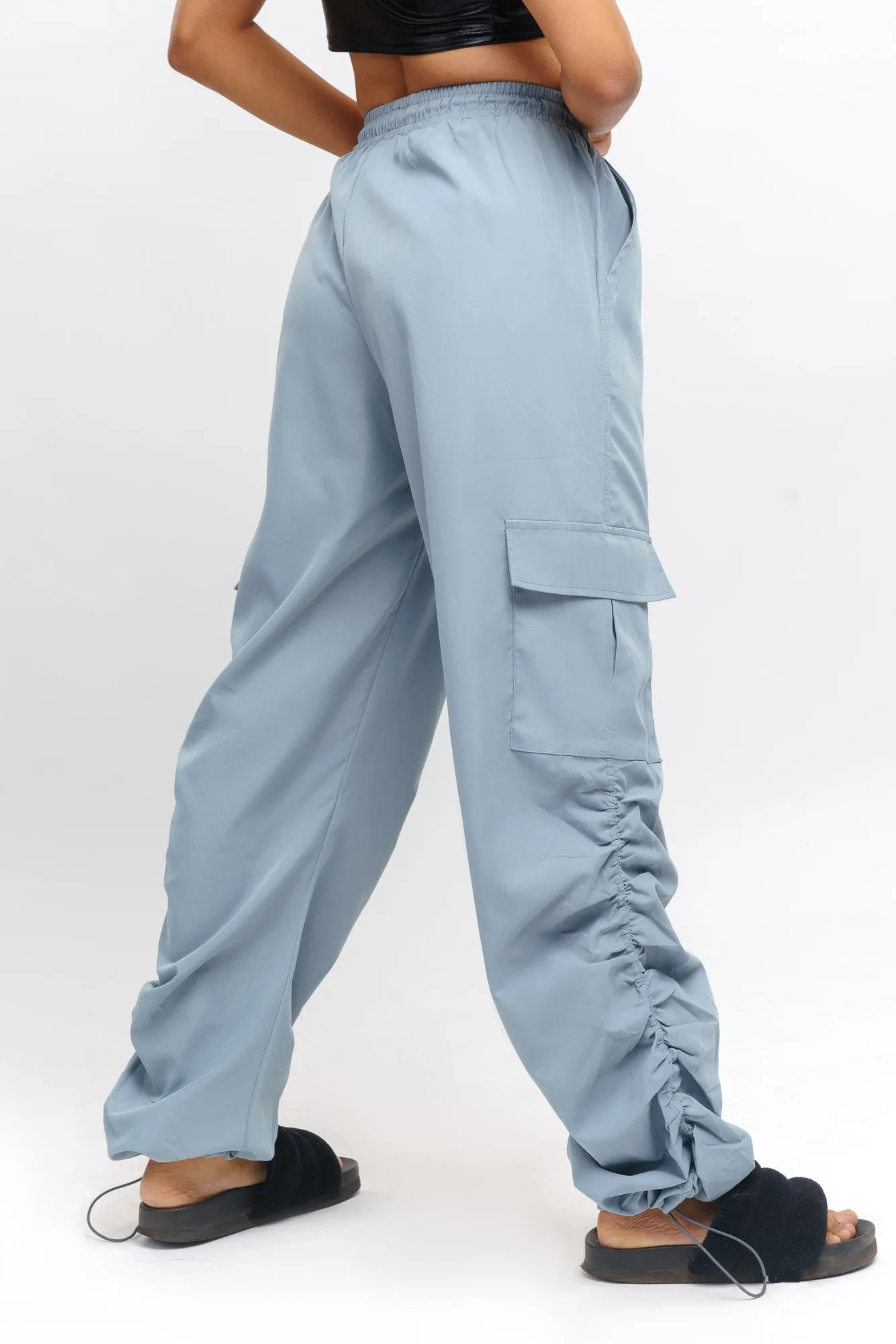 Bluish Grey Baggy Pants