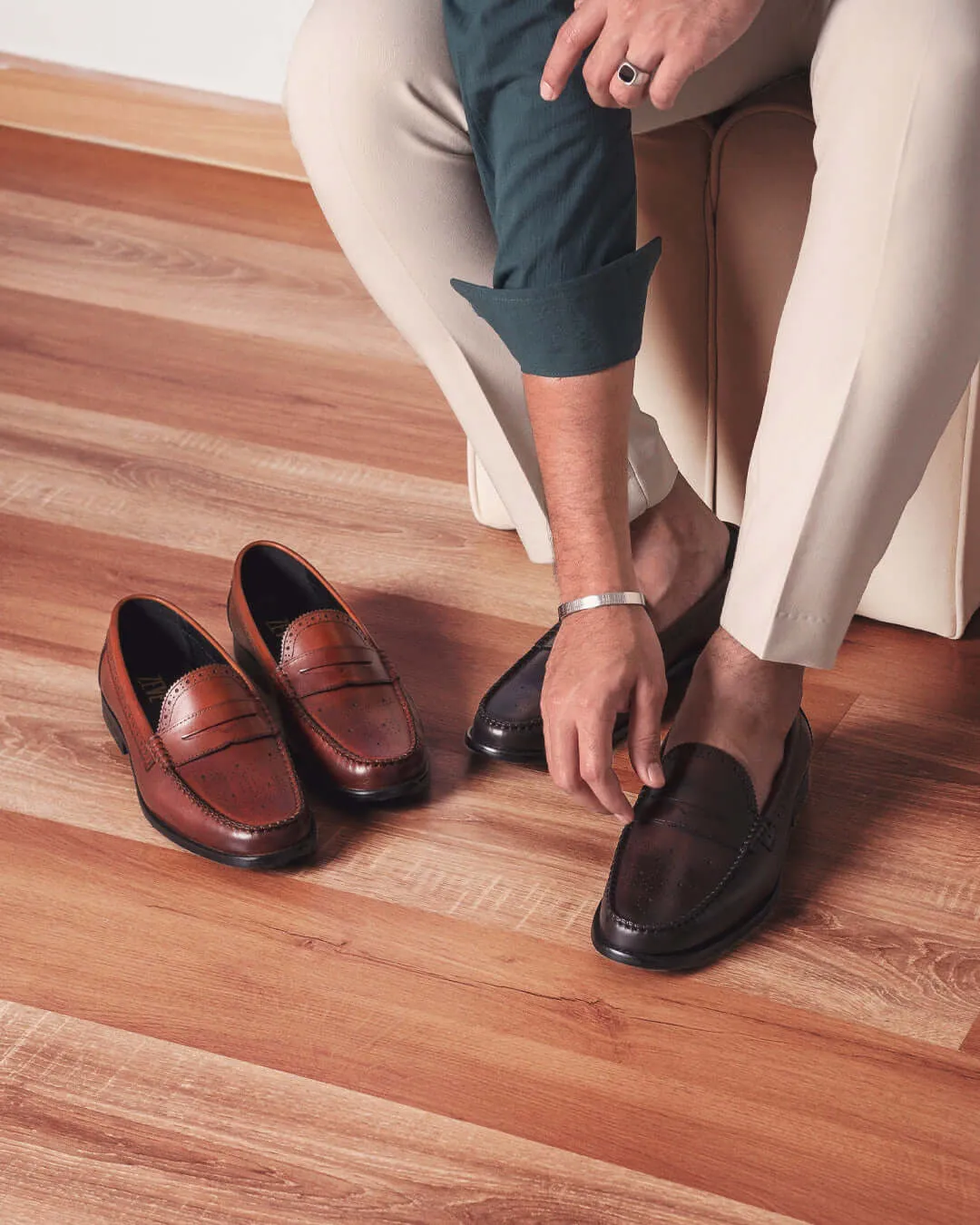 Brogue Penny Loafer - Coffee