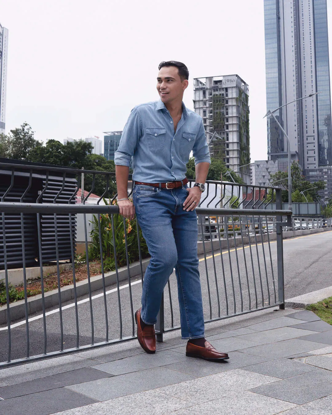 Brogue Penny Loafer - Cognac Tan