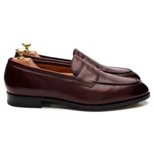 'Burford' Burgundy Leather Loafers UK 8.5 E