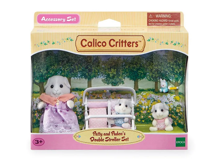 Calico Critters Patty & Paden’s Double Stroller Set