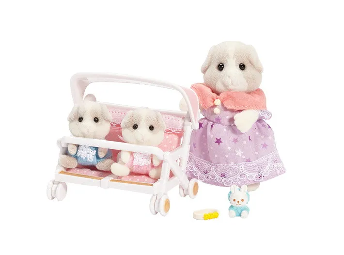 Calico Critters Patty & Paden’s Double Stroller Set