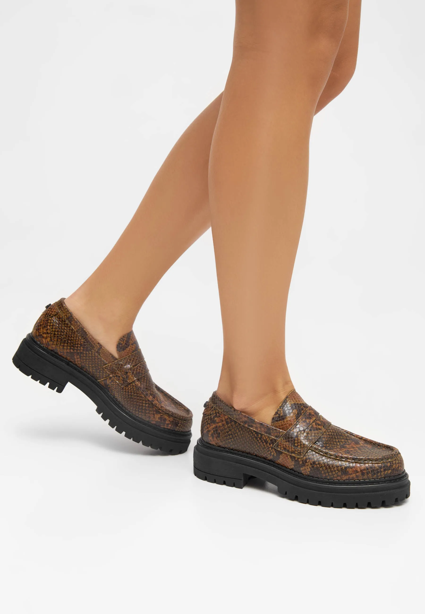 CASHANNAH Loafer Snake Leather