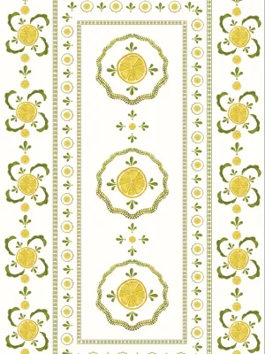 Citrus lemon table cloth