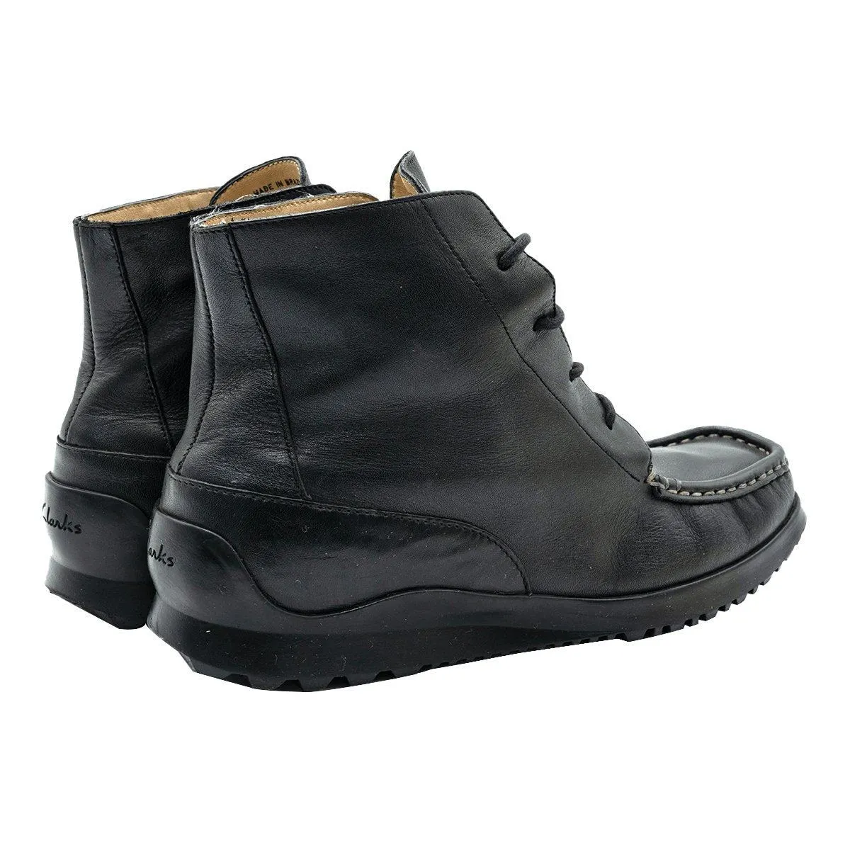 Clarks Ankle Boots Leather Black Colour For Kids