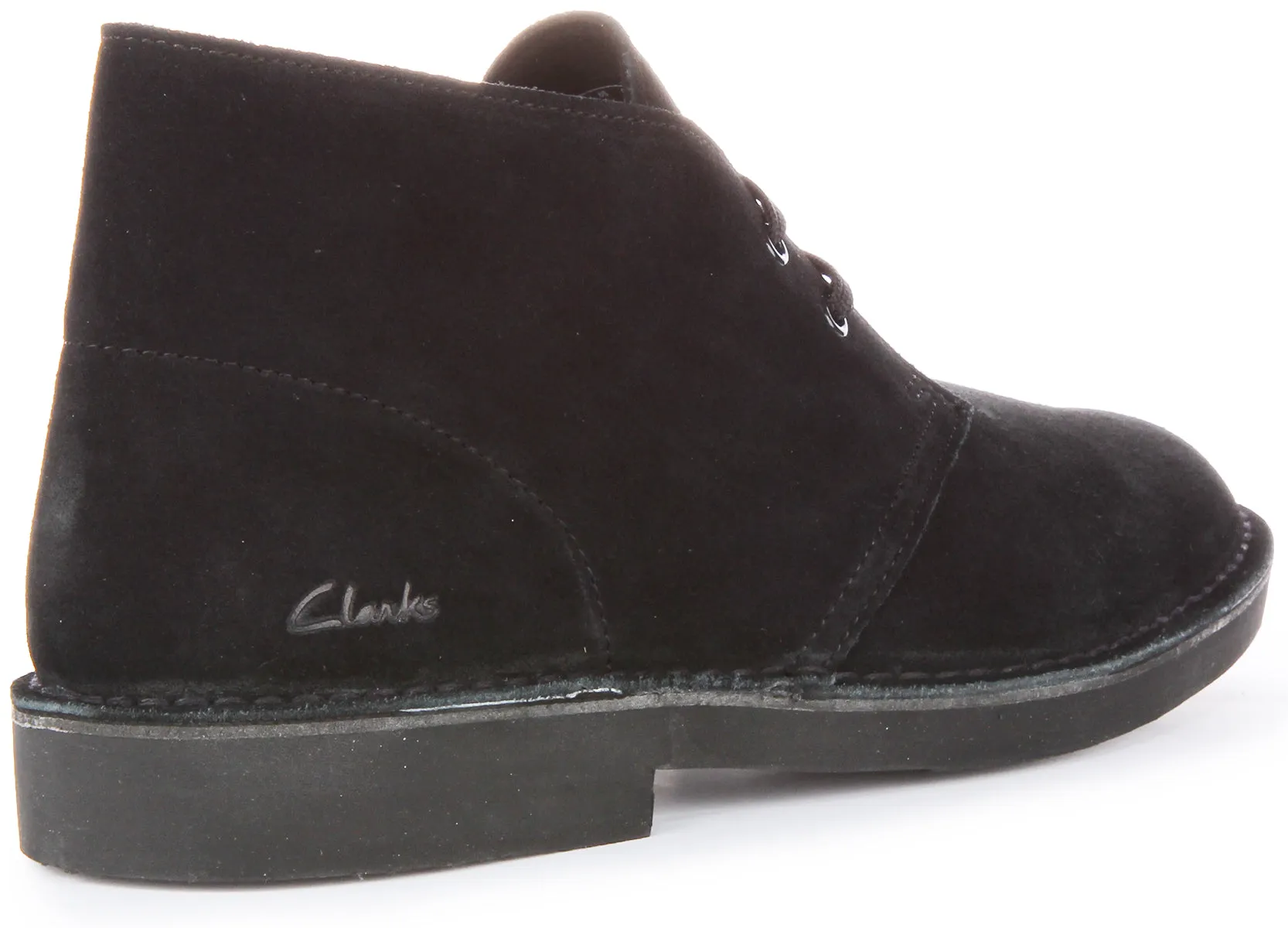 Clarks Desert Boot Evo In Black Suede For Men