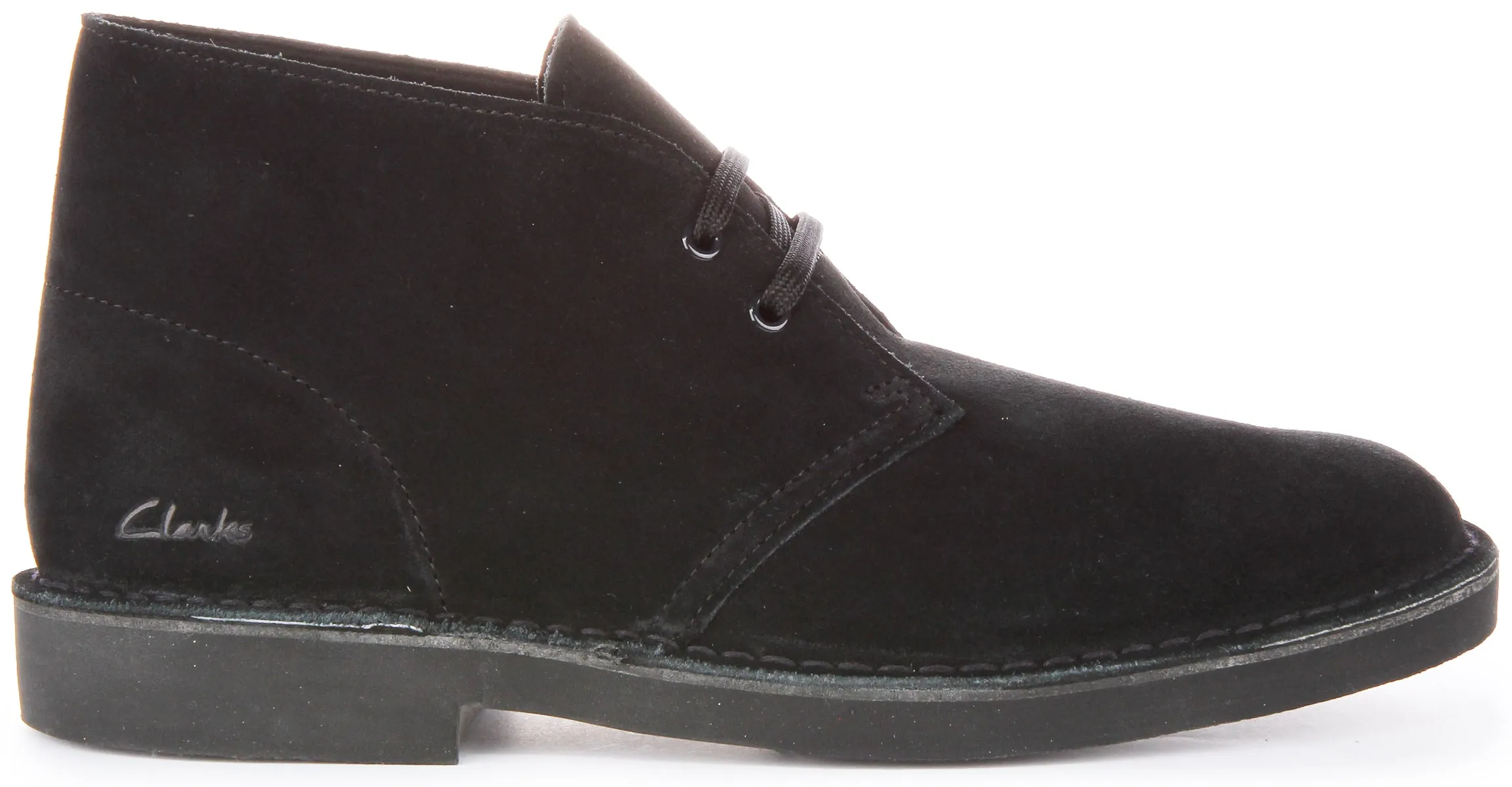 Clarks Desert Boot Evo In Black Suede For Men