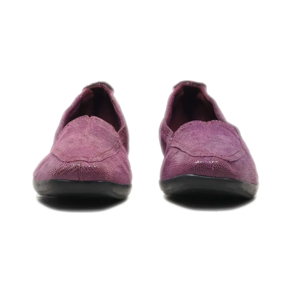 Clarks Loafers Leather Purple Colour For Women