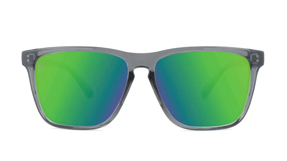 Clear Grey / Green Moonshine Fast Lanes Sport Polarized Sunglasses