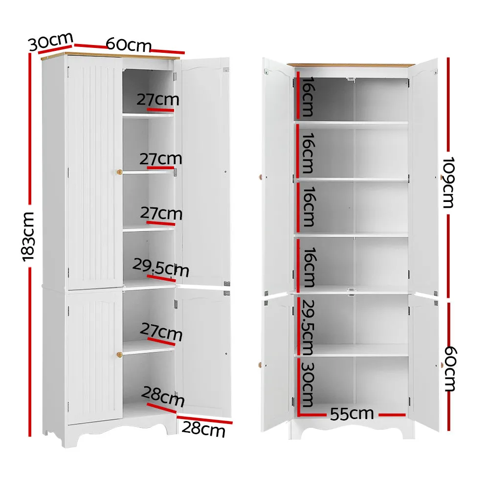 Cupboard Storage Cabinet Pantry Wardrobe Shelf Tallboy Kitchen Laundry