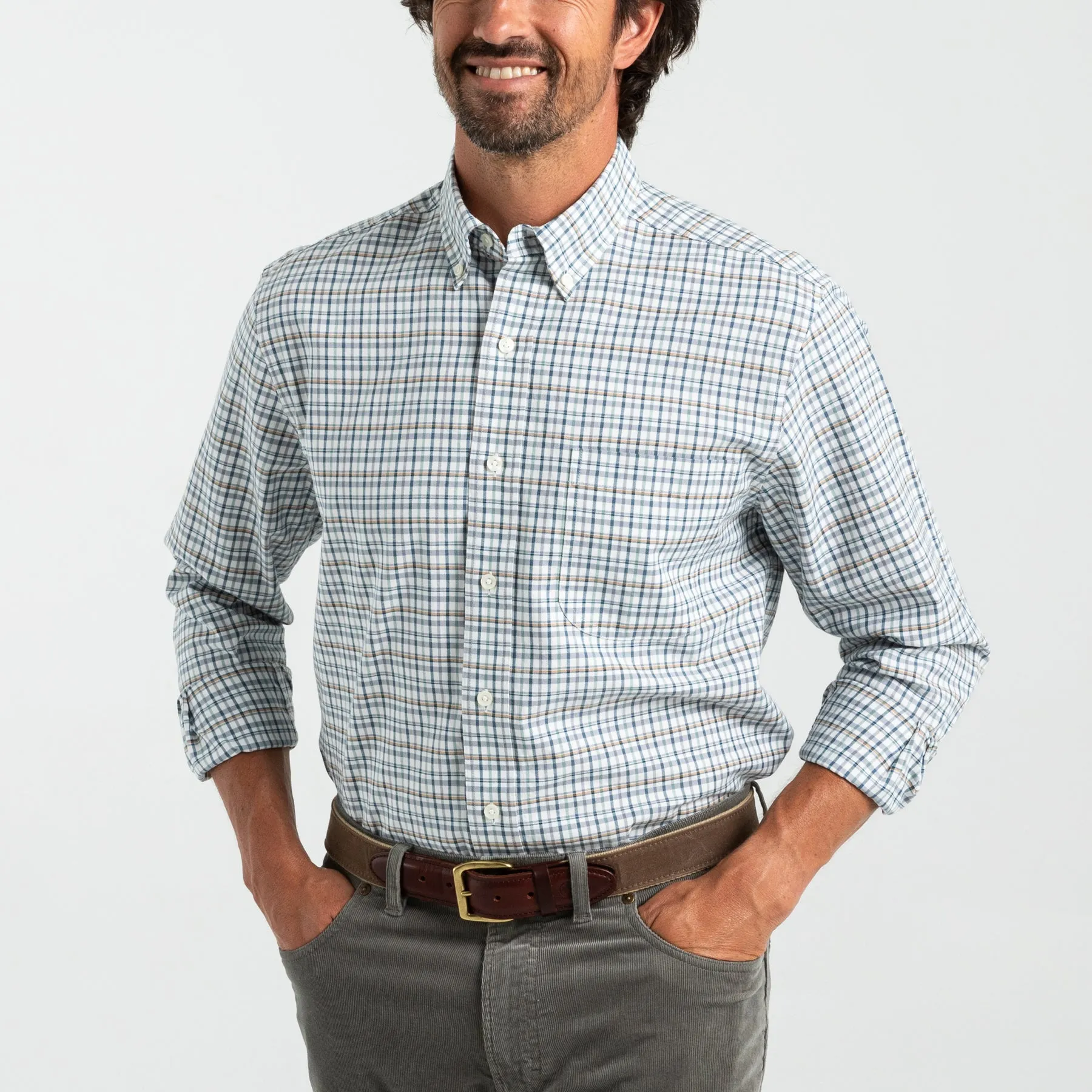 Dafton Plaid Cotton Oxford Sport Shirt