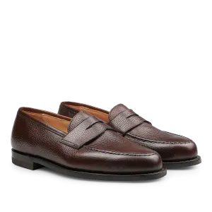 Dark Brown Country Calf Leather Boston Loafers