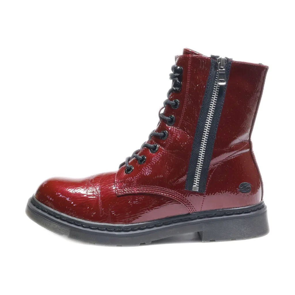 Dockers Ankle Boots Leather Maroon Colour For Women