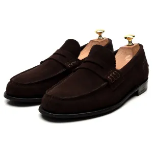 'Dover D' Dark Brown Suede Loafers UK 8 F