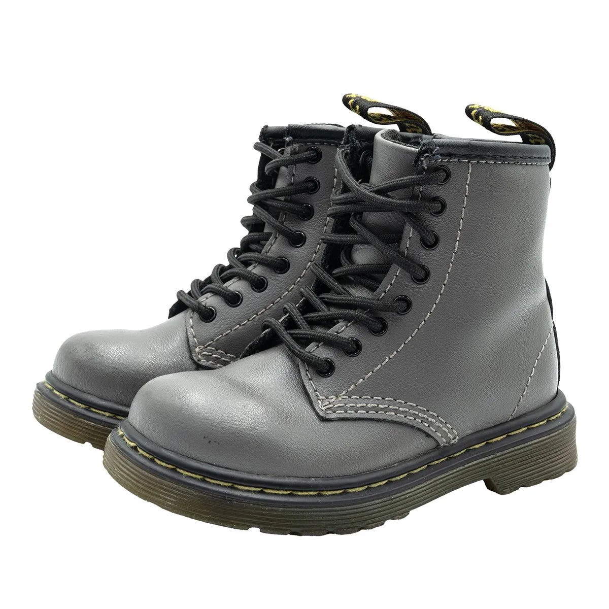 Dr. Martens Ankle Boots Leather Grey Colour For Kids