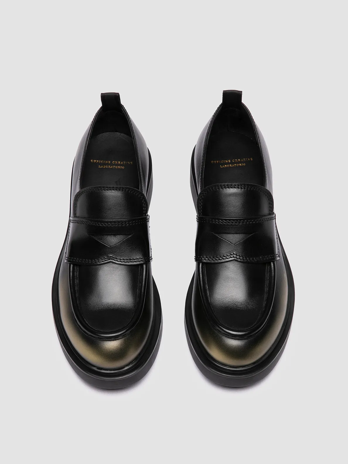 ENGINEER 101 - Metallic Leather Penny Loafers